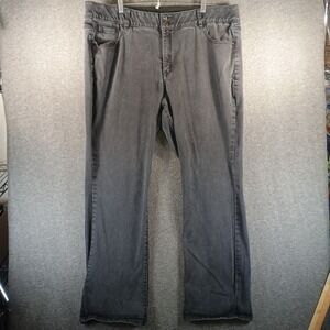 Lane Bryant Jeans Women 24R Straight Leg Double Button Stretch Light Black‎ Wash